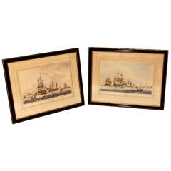 Pair of Maritime Aquatints by Edward Orme