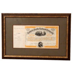 Antique Historic Northern Pacific Railroad Stock Certificate
