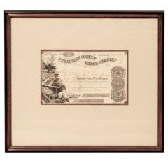 Early California Tuoleme County Water Company Stock Certificate