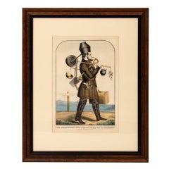 Rare Gold Miner Lithograph Printed by Ensign & Thayer