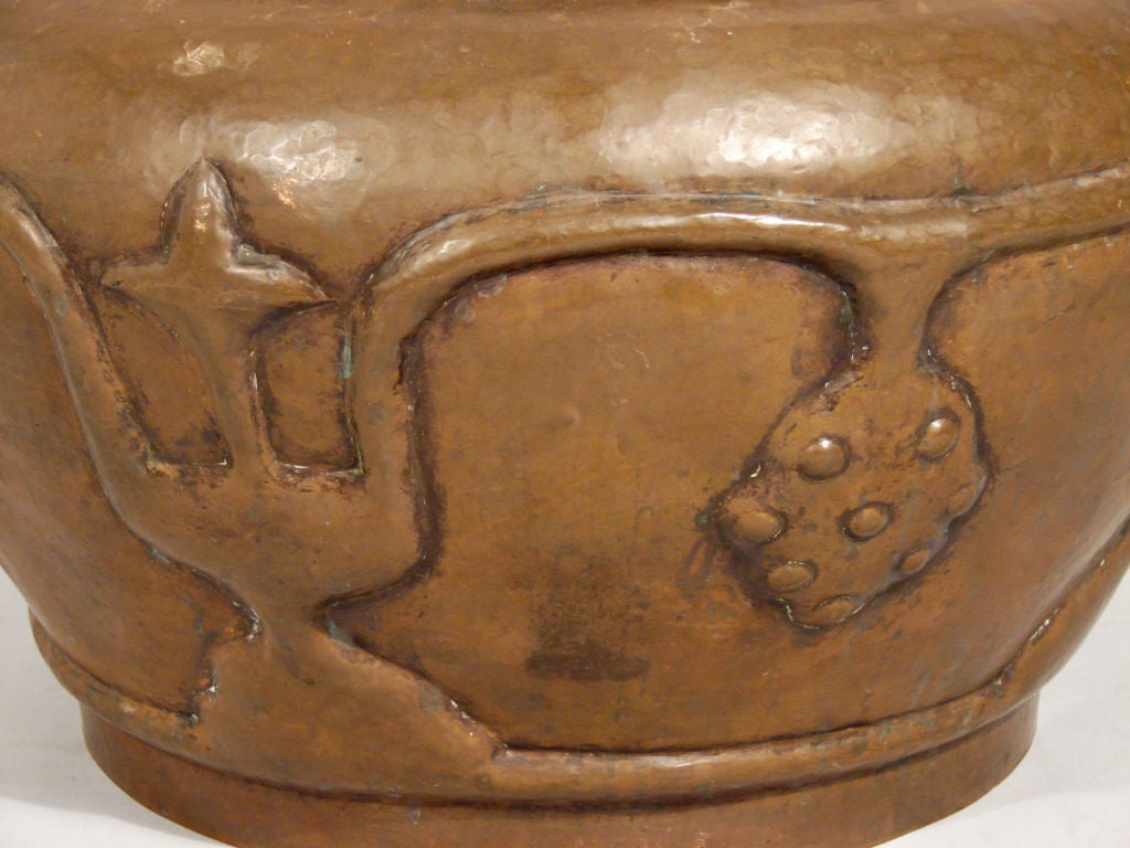 20th Century Arts and Crafts Hammered Copper Planter