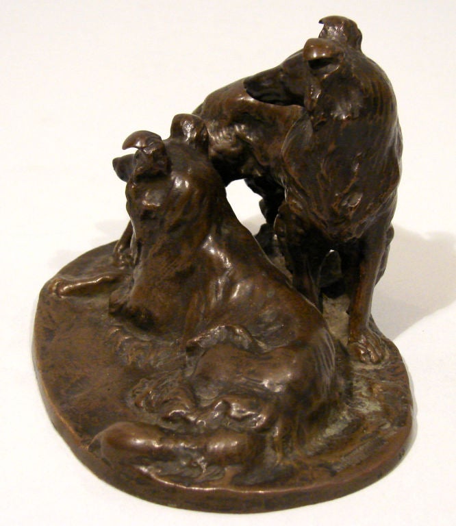 Bronze of 2 Collies by Otto Jarl 1