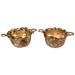 Pair of Sterling Mixed Metal Bowls by George W. Shiebler & Co.