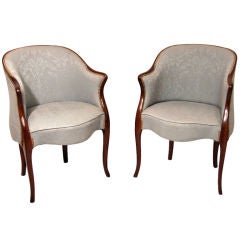 Vintage Pair of Hepplewhite Style Armchairs