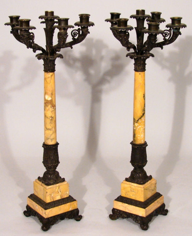 Pair of Continental Neoclassical Style Candelabra