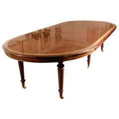 Louis-Phillippe Mahogany Satinwood Crossbanded Extension Table