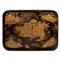 Regency Papier Mache Tray in the Chinoserie Taste