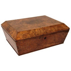 English pollard oak table box of trapezoidal form