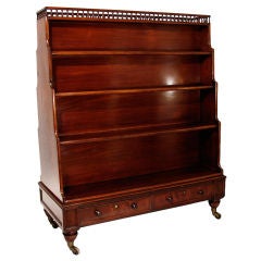 Rare Regency Two Sided Mahogany Bookcase