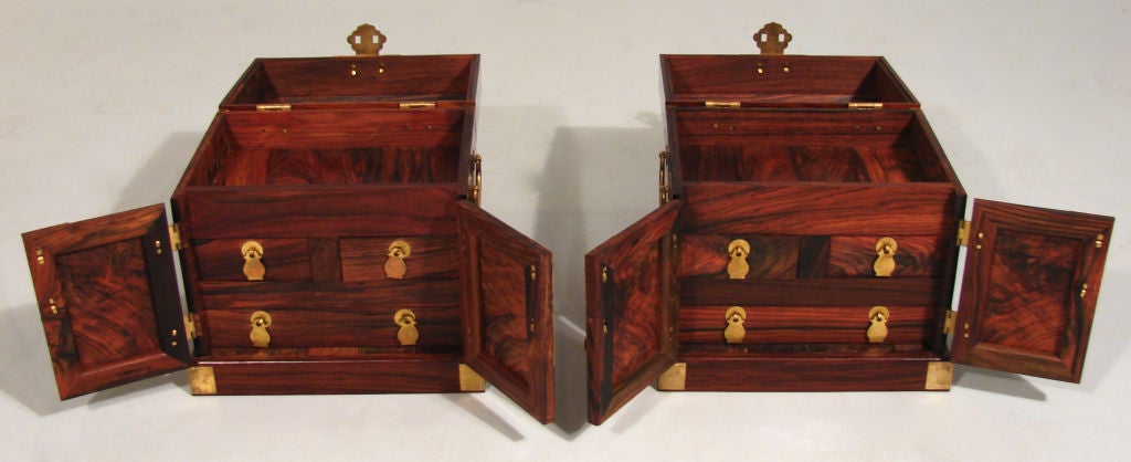 Pair of Chinese Huanghuali Storage Chests In Excellent Condition In San Francisco, CA