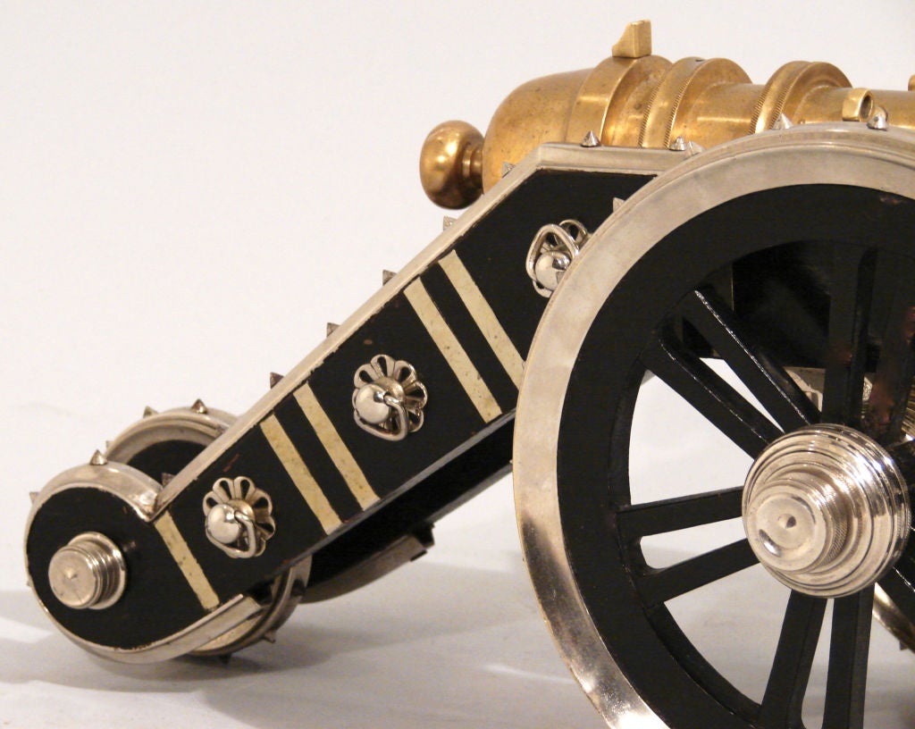 Elaborate Brass and Steel Model Cannon 1