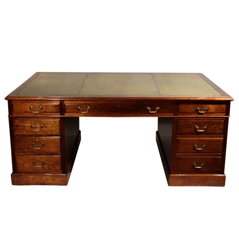 Georgian Style Mahogany Partner
s Desk