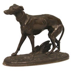 French Bronze Figure of a Greyhound
