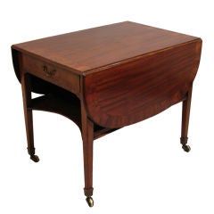 George III Mahogany Pembroke Table with Yew Wood Crossbanding