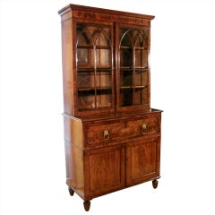 Antique Late Regency Mahogany Secretary Bookcase