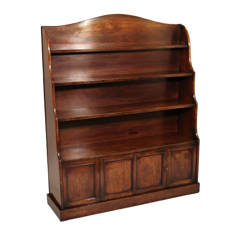 william iv mahogany waterfall bookcase cabinet at 1stdibs william iv mahogany waterfall bookcase cabinet at 1stdibs