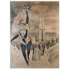 Antique Rare Theatre de l'Opera Poster