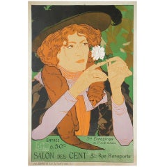 Original French Art Nouveau Exhibition Poster by DeFeure 2