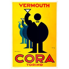 Vintage Art Deco Vermouth Coro Poster