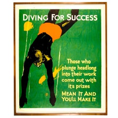 Vintage Original American Work Incentive Poster