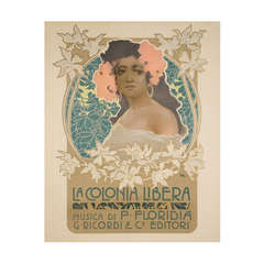 Original Italian Opera Art Nouveau Poster