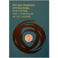 Vintage Original Saul Bass Film Festival Poster