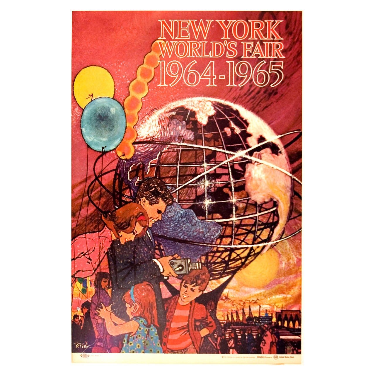 Original 1964 New York World's Fair Poster