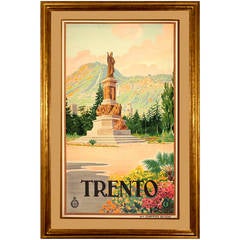 Rare Vintage Travel Poster for Trento Italy 2