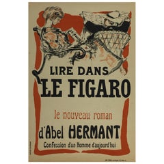Antique Pierre Bonnard’s Original Poster for Le Figaro, the French Newspaper