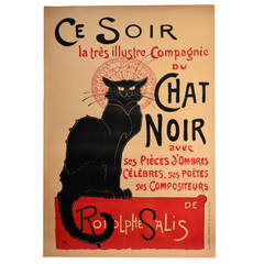 Antique Original Steinlen Chat Noir Poster