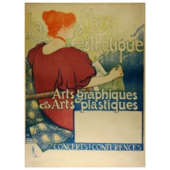 Affiche Art nouveau de 1896 de Theo vanRysselberghes pour La Libre Esthetique