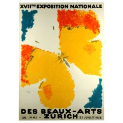 Original Exhibition poster by Swiss painter Augusto Giacometti