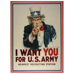 Vintage Original American WW1 Army Recruitment Poster