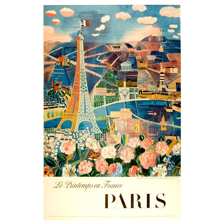 Paris in the Spring - Vintage travel poster