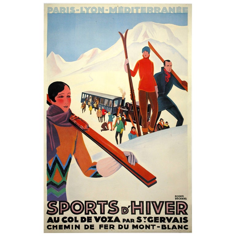 Original Art Deco Travel Poster by Roger Broders For Sale