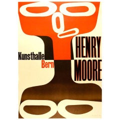 Exhibition Poster for  Henry Moore at the Kunsthalle Bern
