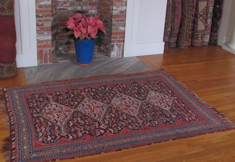 Southwest Persian Khamseh Tribal Rug In Excellent Condition In San Francisco, CA
