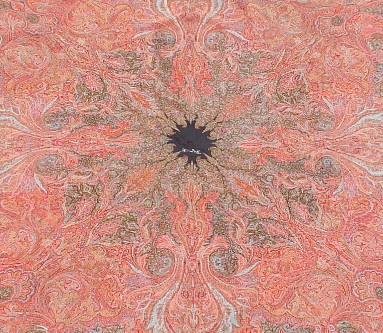 Indien Châle rouge du Cachemire, fin du 19e siècle en vente