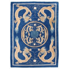 Antique Peking Rug with Dragons