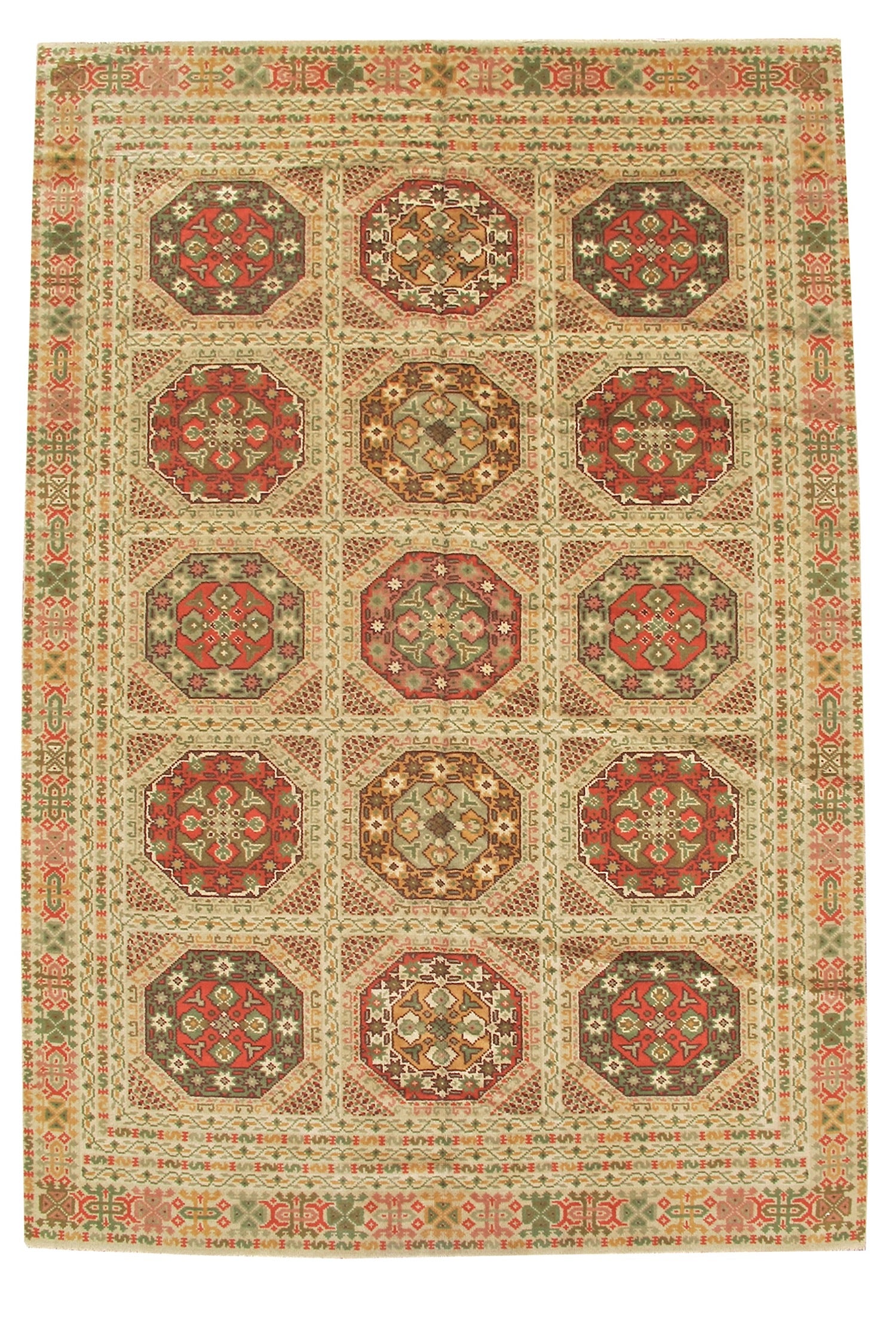 Early 20th Century Light Tan Spanish Carpet