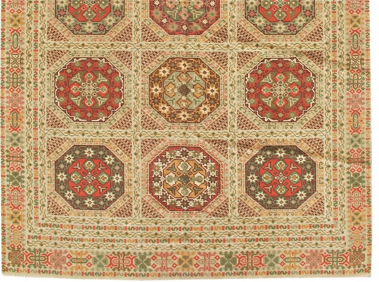 Early 20th Century Light Tan Spanish Carpet 3