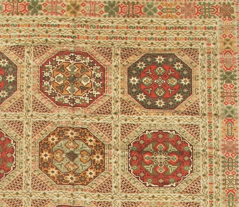 Early 20th Century Light Tan Spanish Carpet 4
