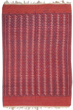 Late 19th Century Red Tekke Flat-Woven Main Carpet