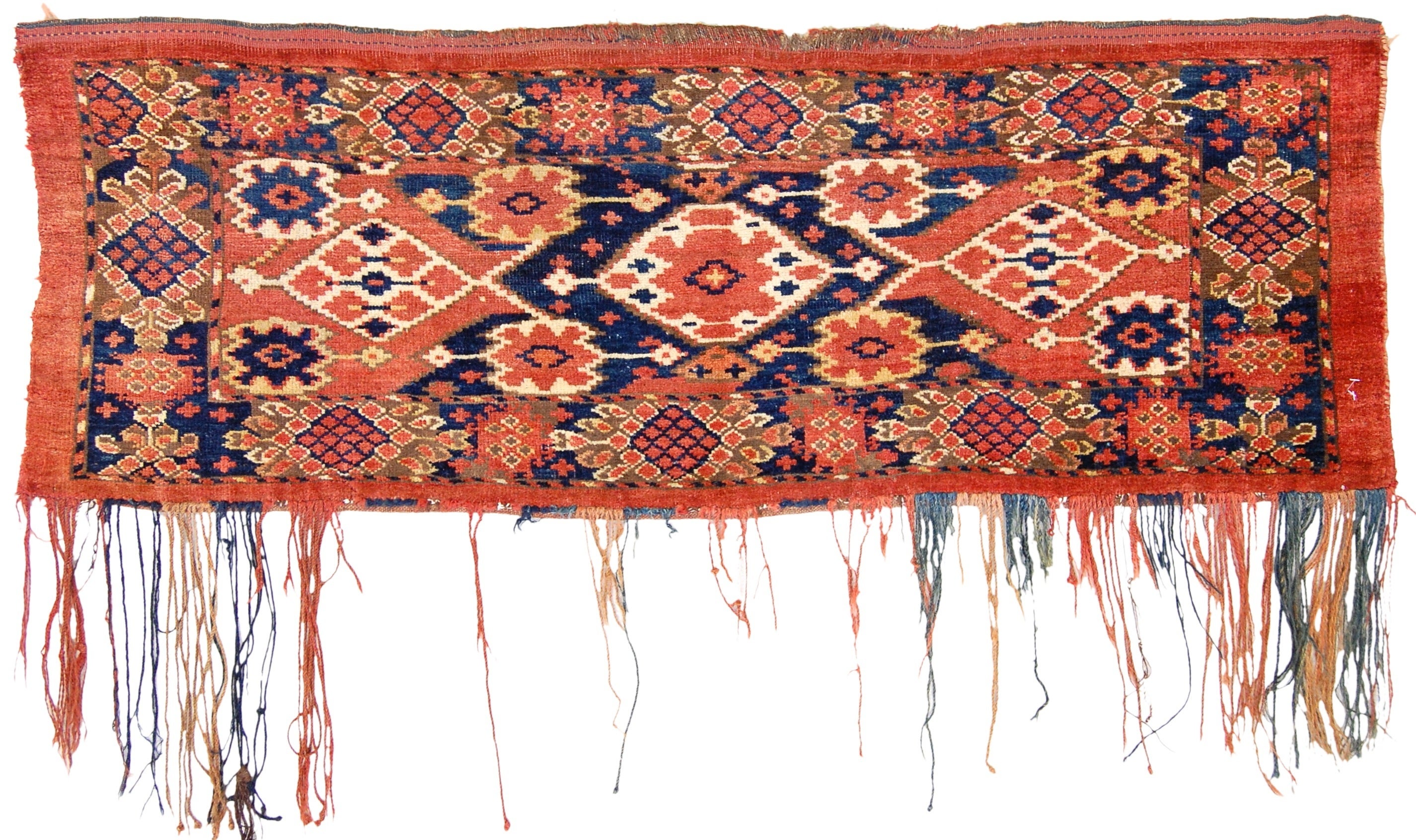 Late 19th Century Red and Blue Bashir Torba Bag Rug