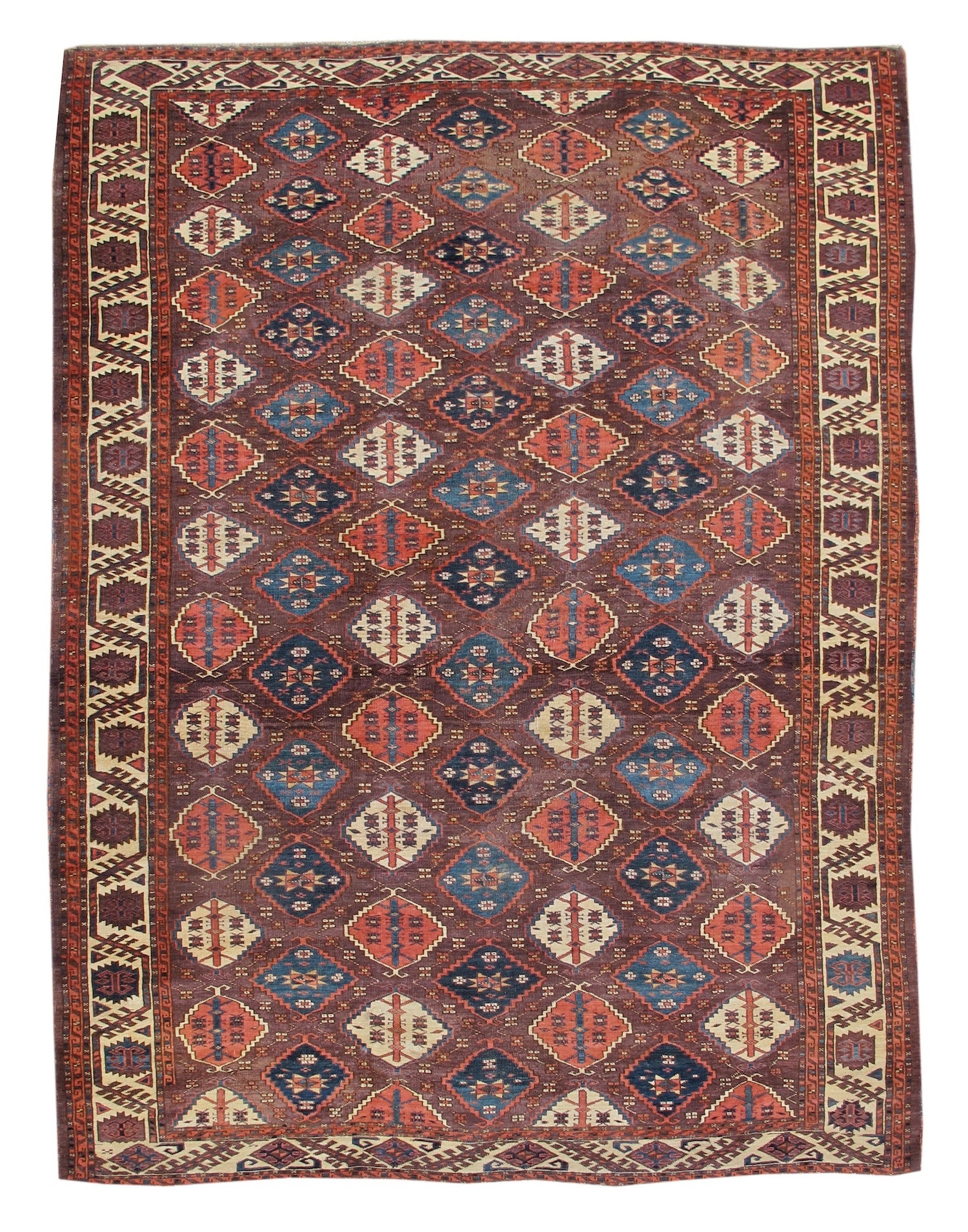 Roter Chodor- Main-Teppich aus der Mitte des 19. Jahrhunderts