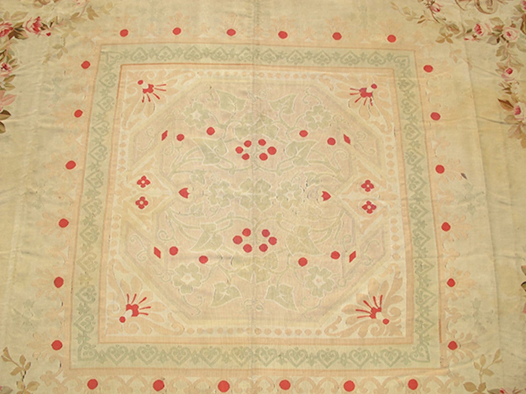 Tapis d'Aubusson de la fin du XIXe siècle.