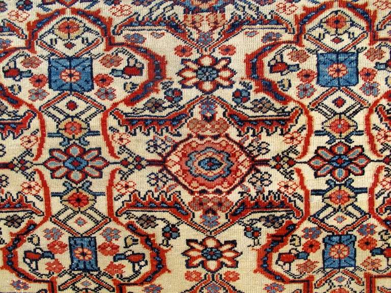 Late 19th Century Red Fereghan Sarouk Carpet with Ivory Field 2