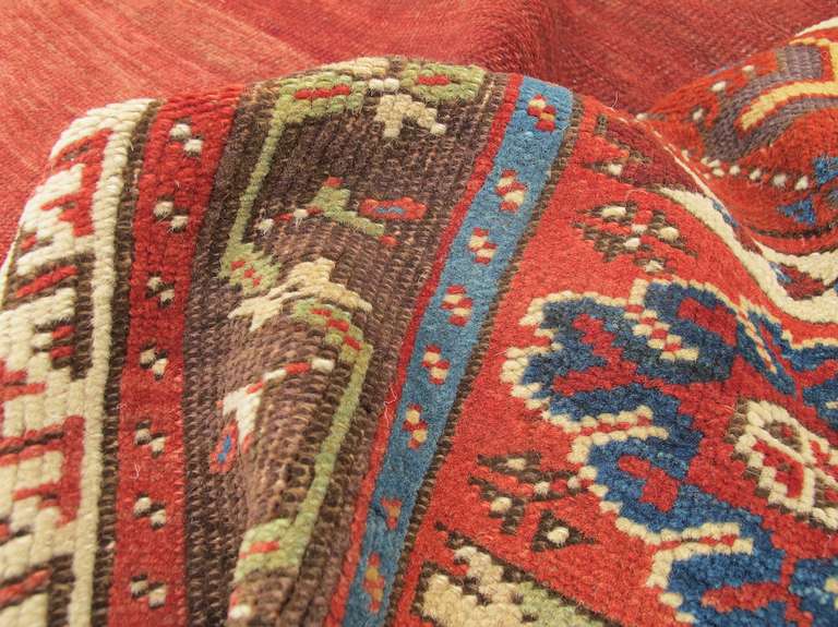 Mid 19th Century Red Turkish Ladik Rug For Sale 1
