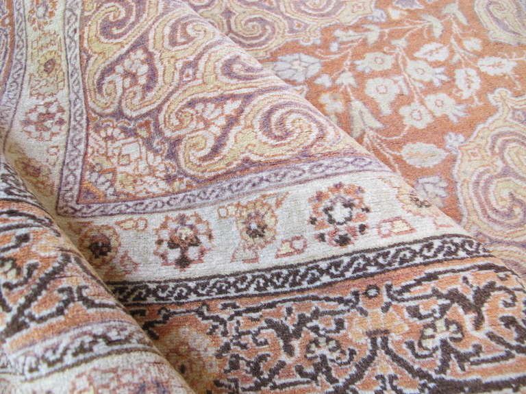 Tabriz Scatter Rug in Subtle Soft Colors For Sale at 1stdibs