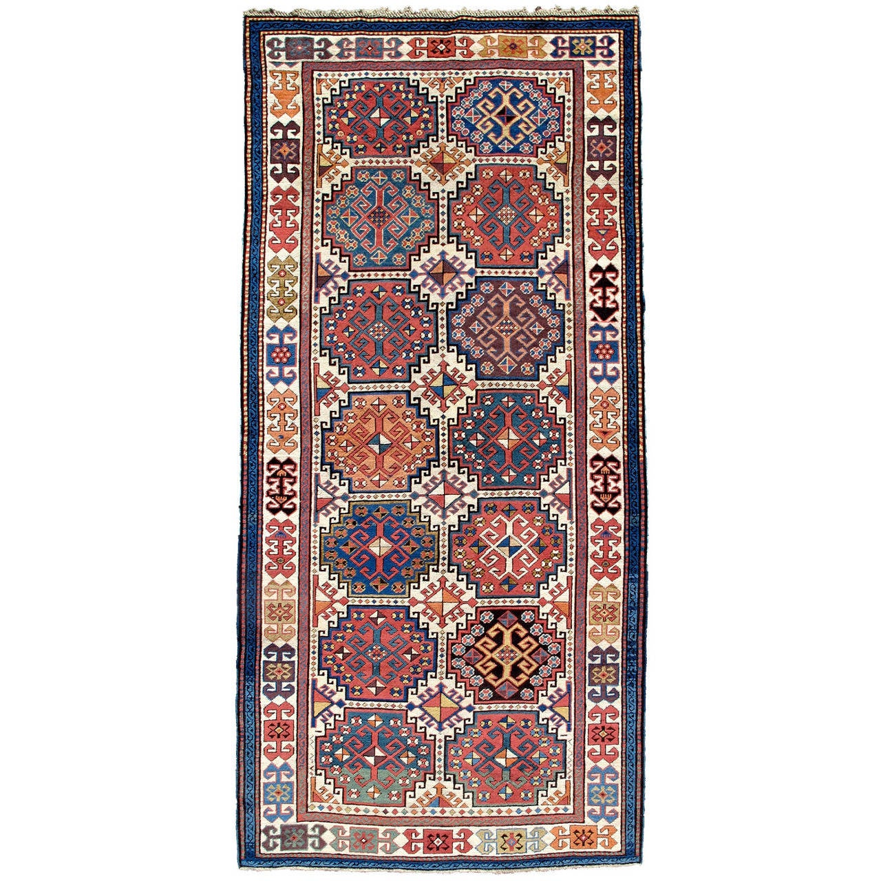 Dynamic Caucasian Akstafa Rug at 1stDibs